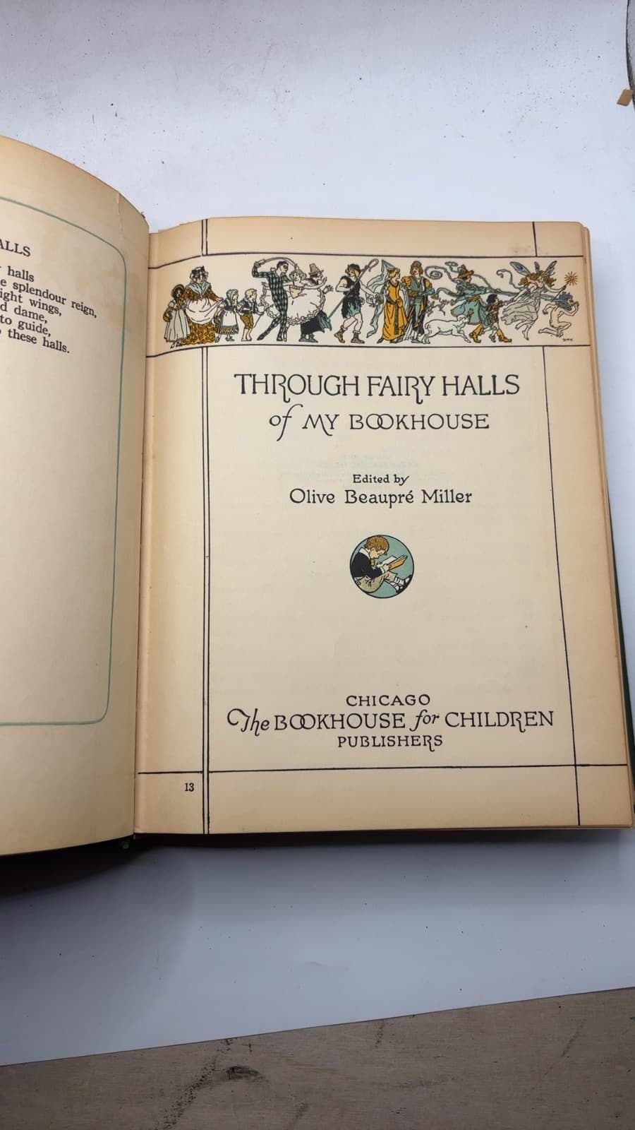 Through Fairy Halls of My Bookhouse by Olive Beaupré Miller - title page