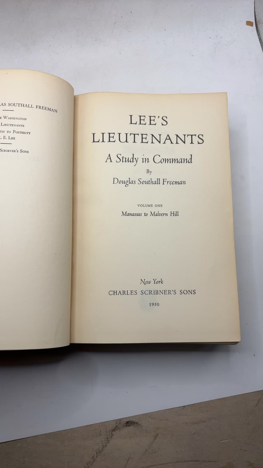 Lee's Lieutenants: A Study in Command by Douglas Southall Freeman - title page