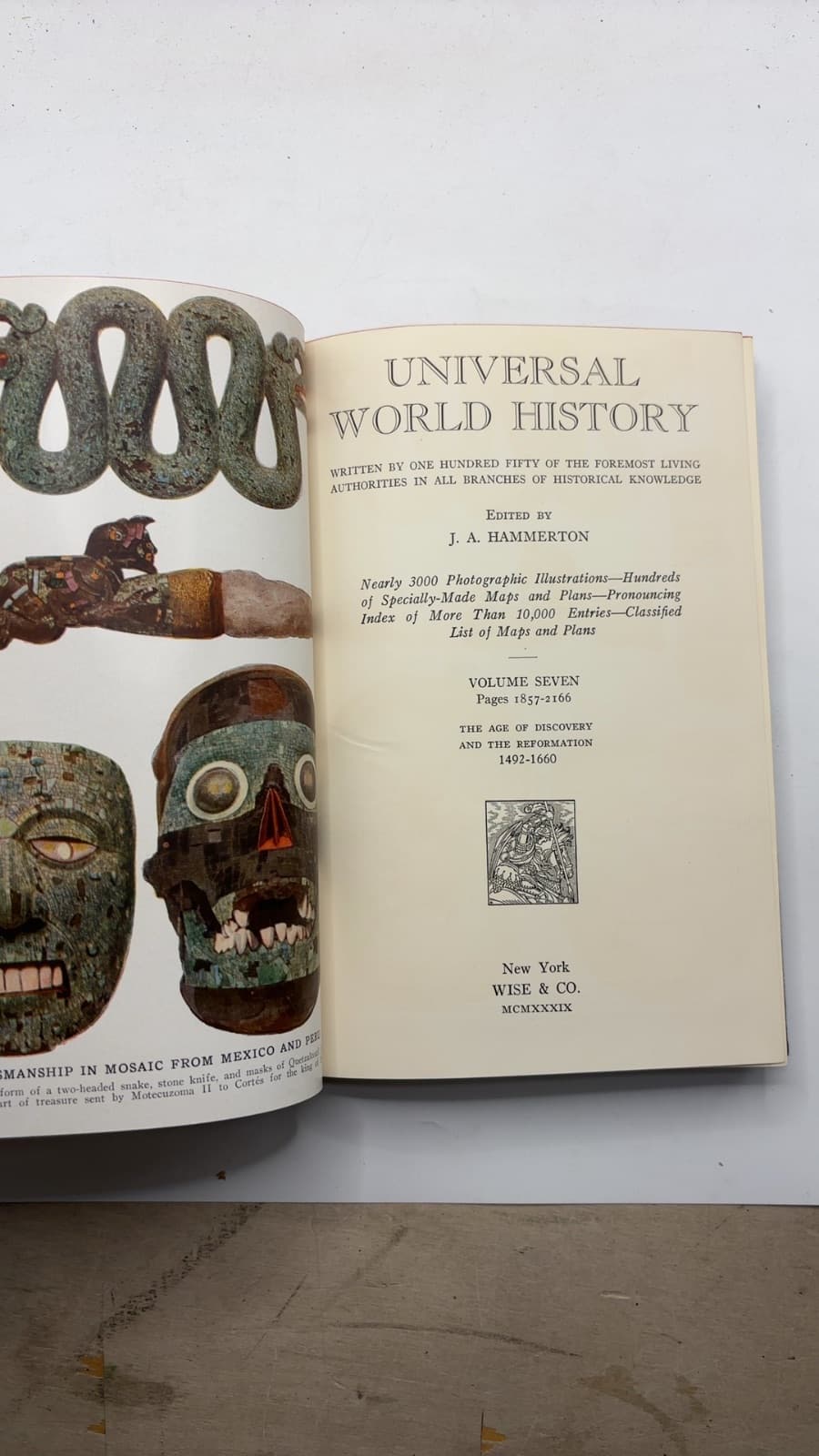 Universal World History ( VOL 7 ) by J. A. Hammerton (Editor) - title page