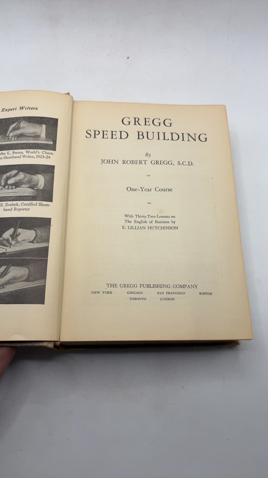 Gregg Speed Building by John Robert Gregg, S.C.D. - title page