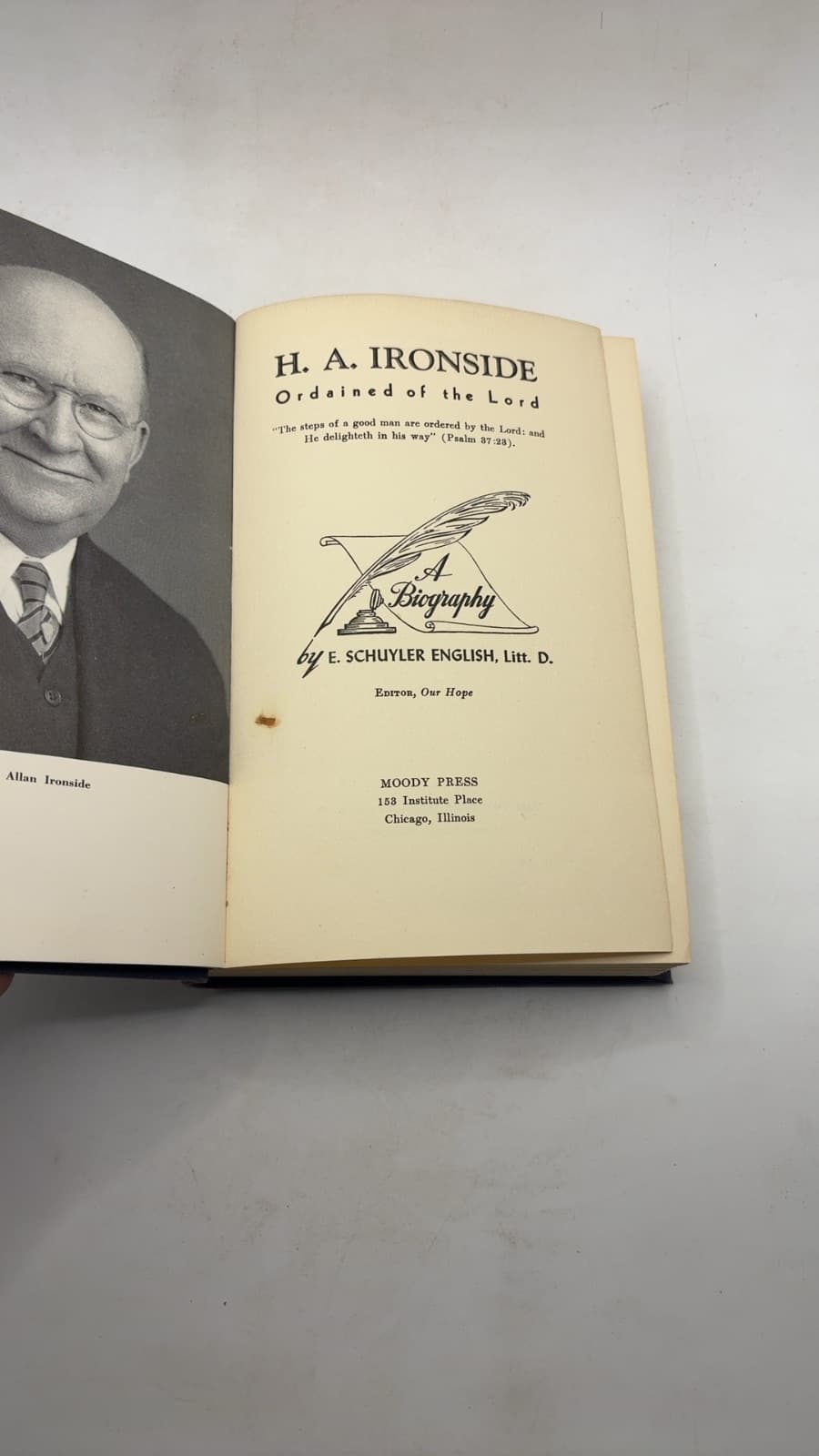 H.A. Ironside Ordained of the Lord by E. Schuyler English - title page