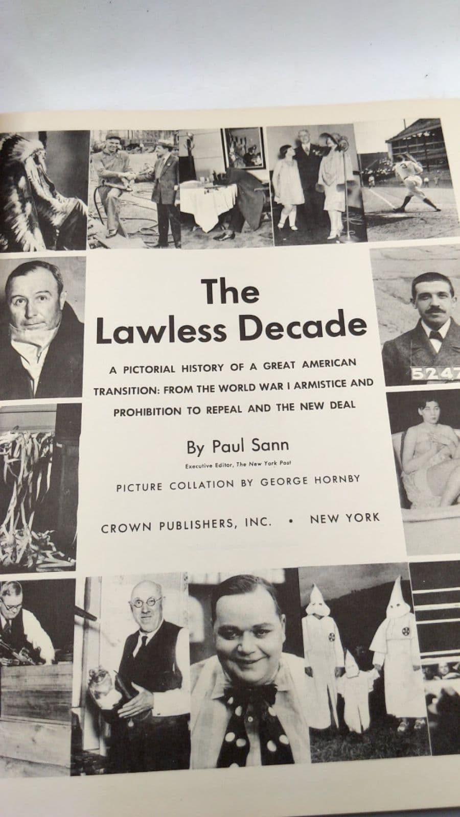 The Lawless Decade by Paul Sann - title page