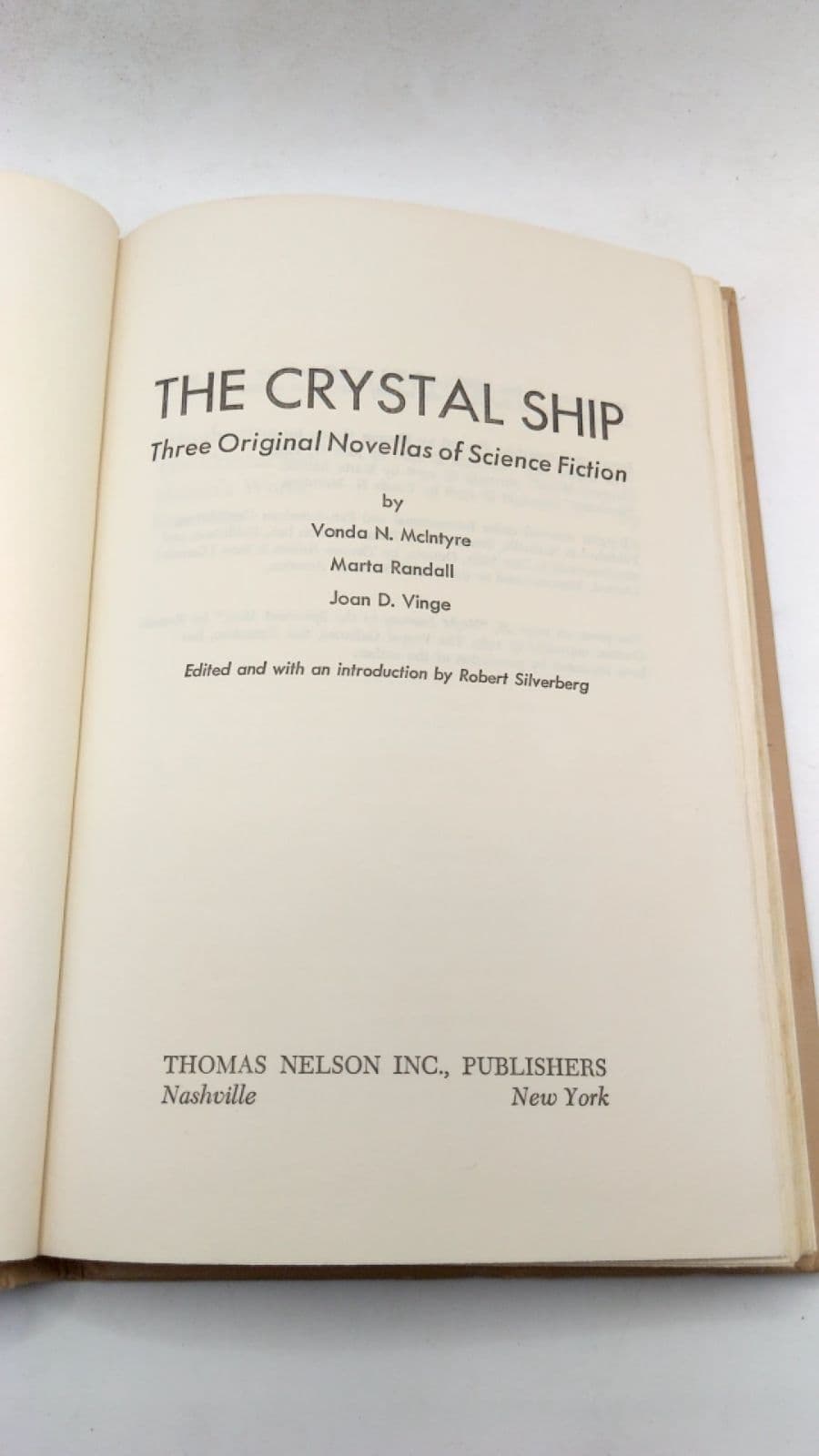THE Crystal Ship by Vonda N. McIntyre, Marta Randall, Joan D. Vinge - title page
