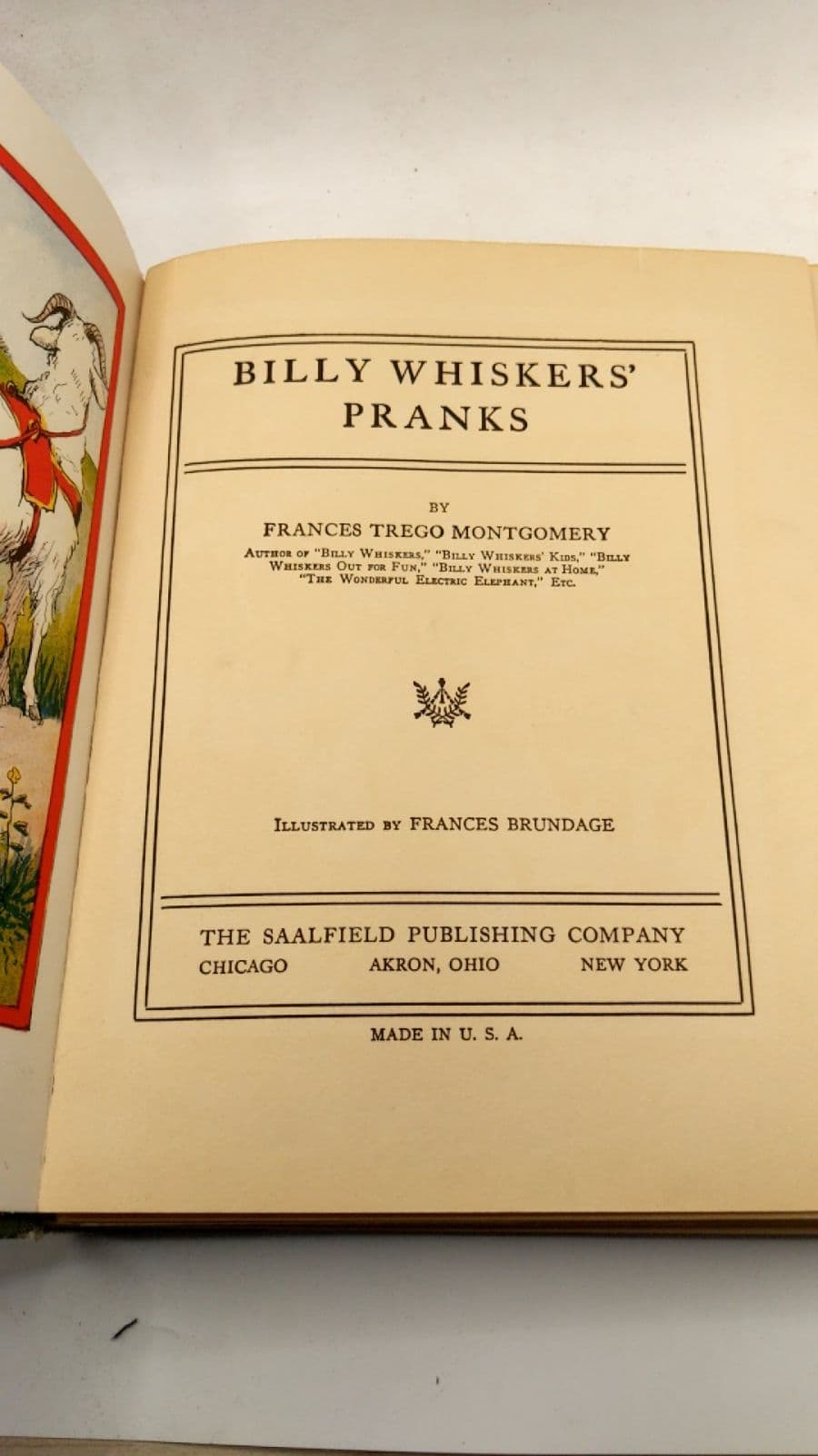 Billy Whiskers' Pranks by Frances Trego Montgomery - title page