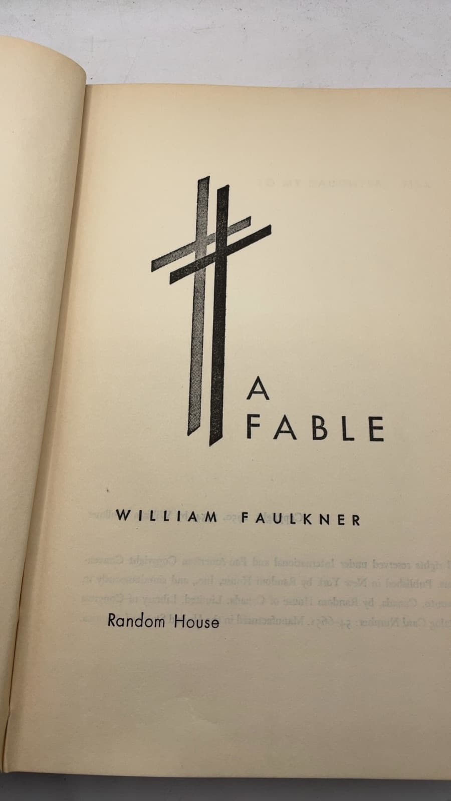 A Fable by William Faulkner - title page