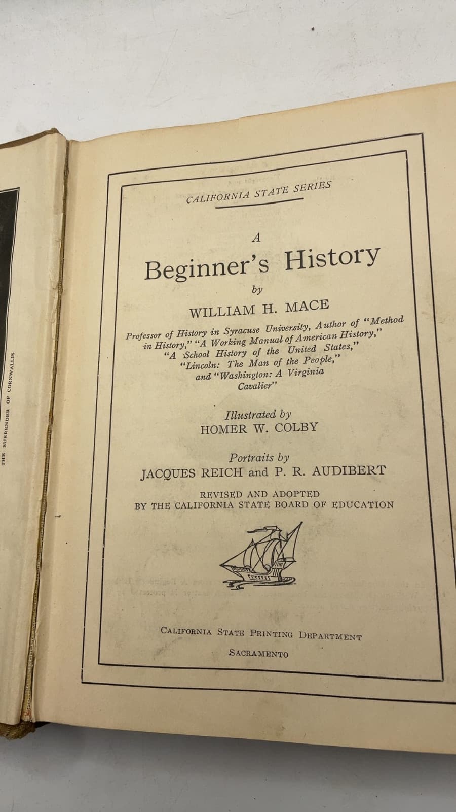 Beginner's History by William H. Mace - title page