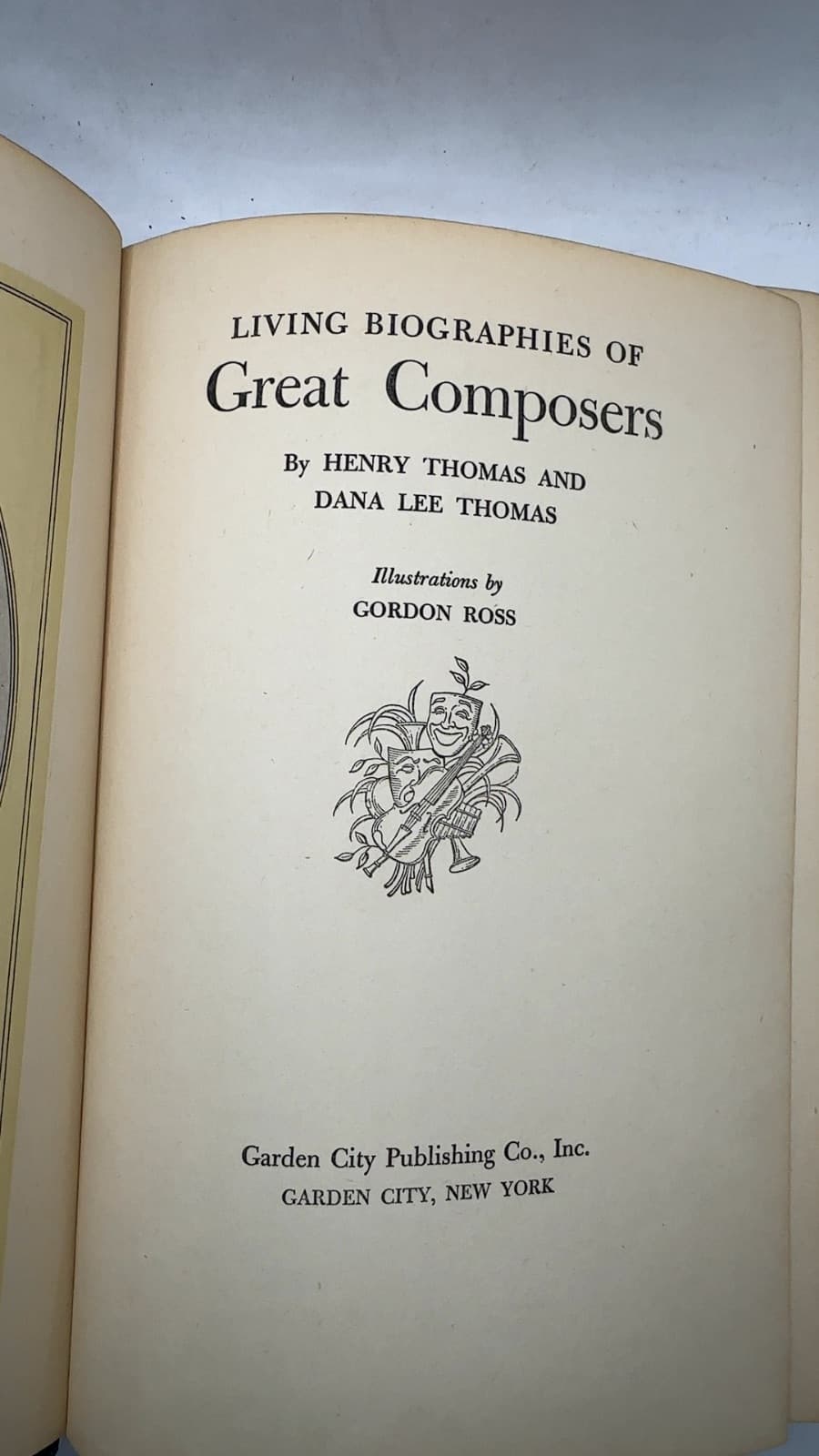 Living Biographies of Great Composers by Henry Thomas and Dana Lee Thomas - title page