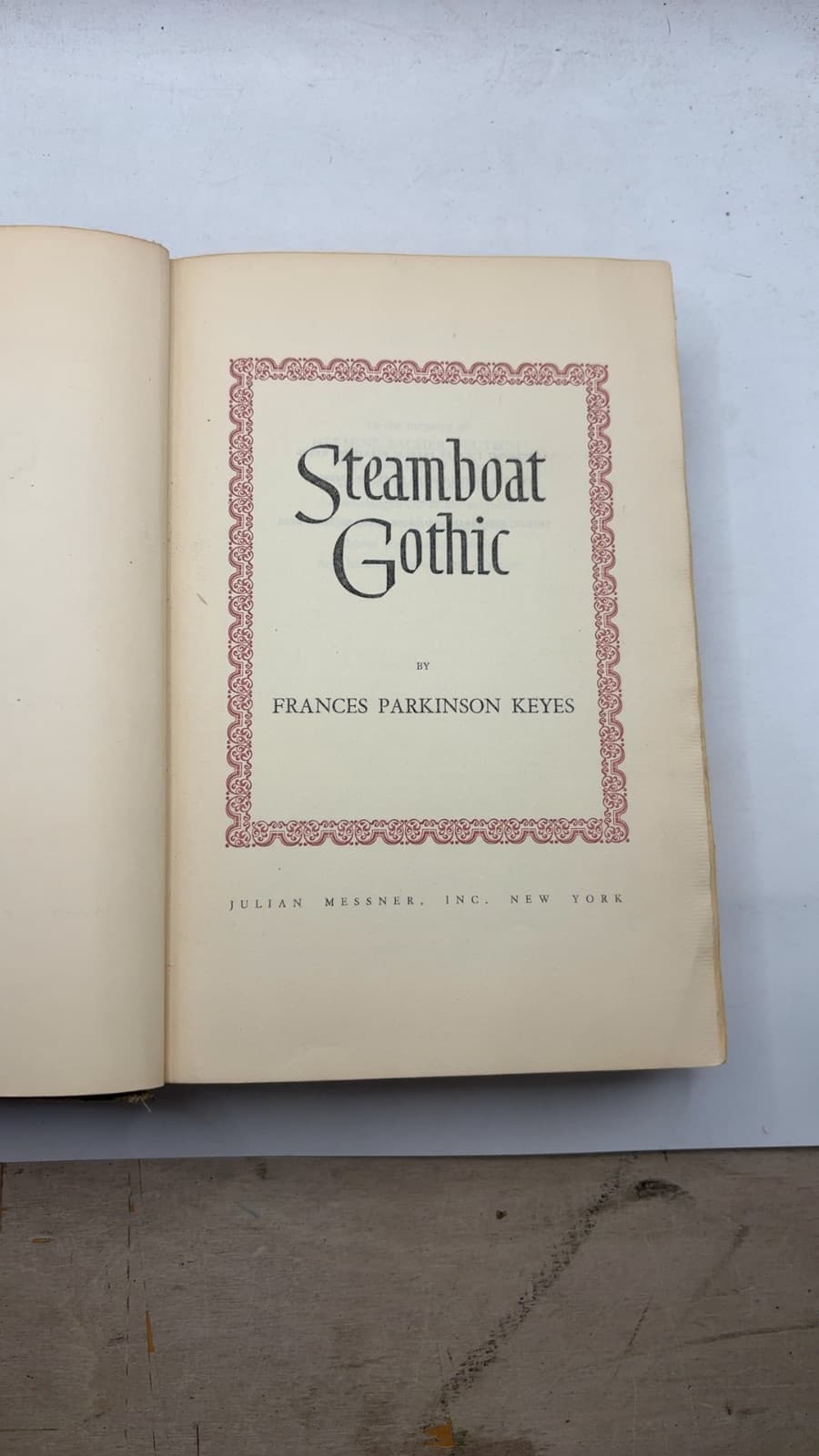Steamboat Gothic by Frances Parkinson Keyes - title page