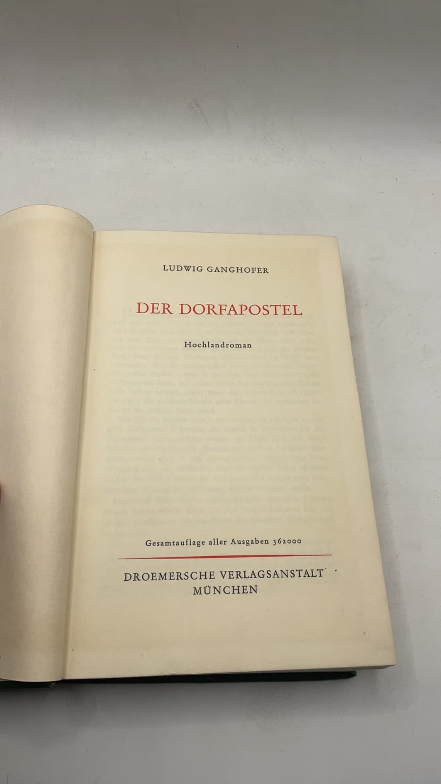 Der Dorfapostel by Ludwig Ganghofer - title page