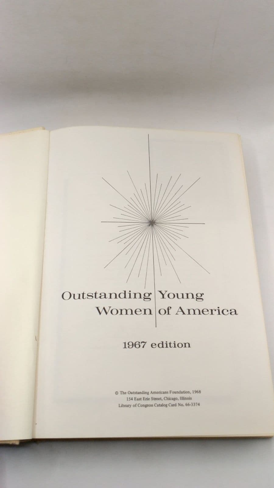 Outstanding Young Women of America - title page