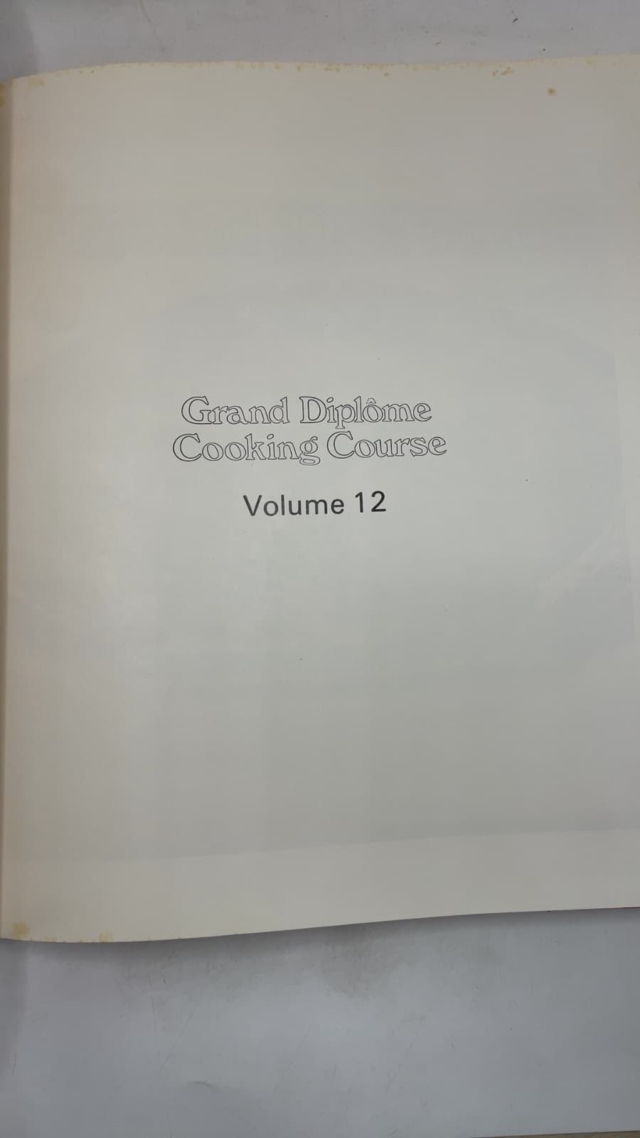 Grand Diplôme Cooking Course - title page