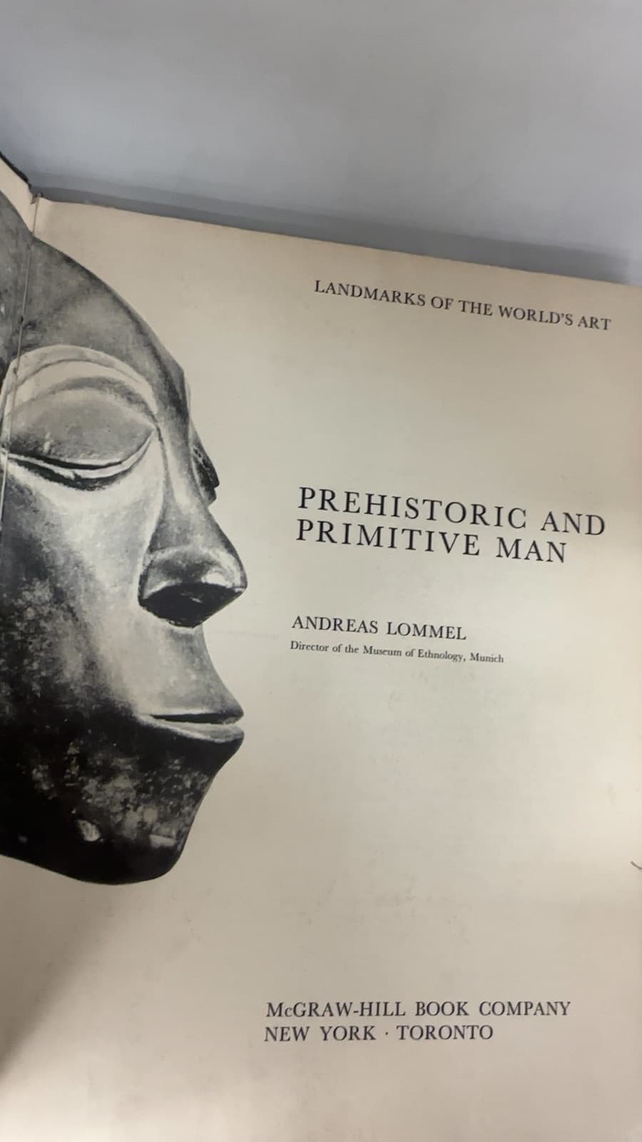 Prehistoric and Primitive Man by Andreas Lommel - title page