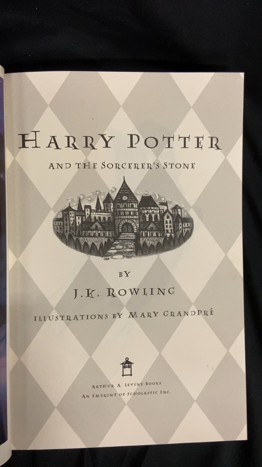 Harry Potter and the Sorcerer's Stone by J.K. Rowling - title page
