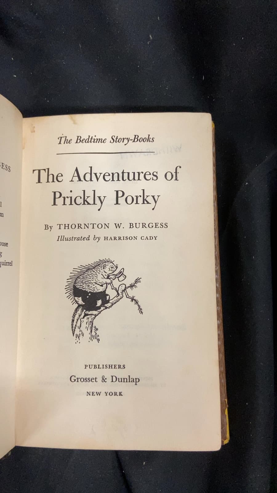 The Adventures of Prickly Porky by Thornton W. Burgess - title page