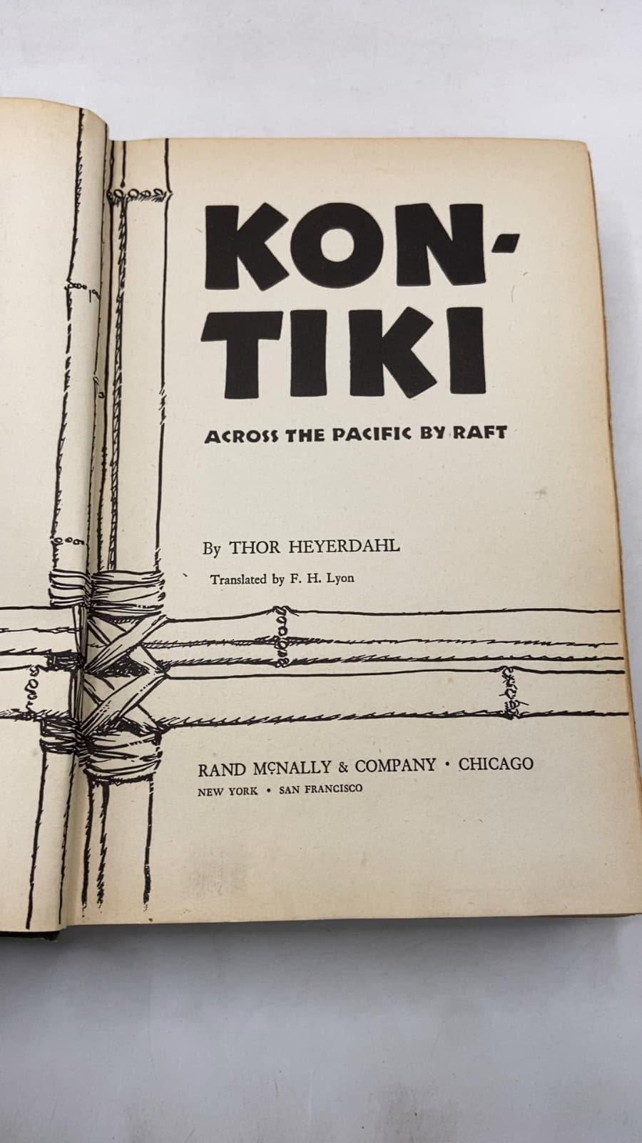 KON-Tiki: Across THE Pacific BY Raft by Thor Heyerdahl - title page