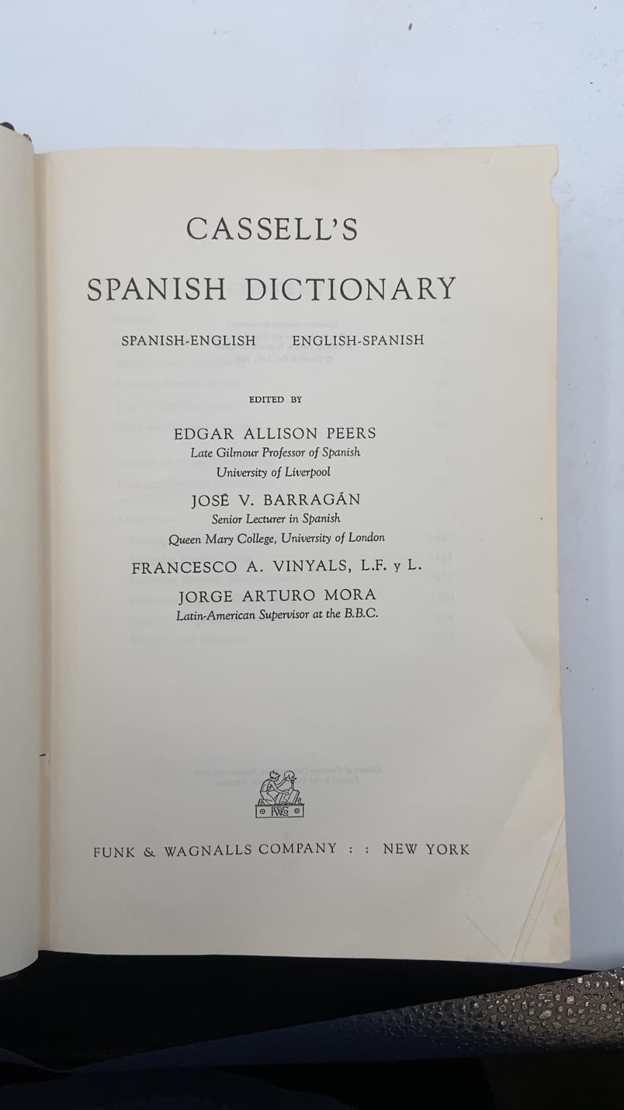Cassell's Spanish Dictionary - title page