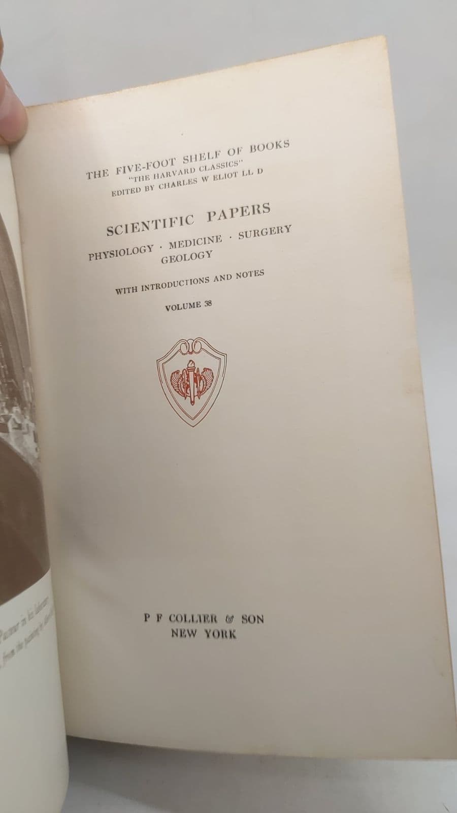Scientific Papers: Physiology, Medicine, Surgery, Geology by Edited by Charles W. Eliot LL.D - title page