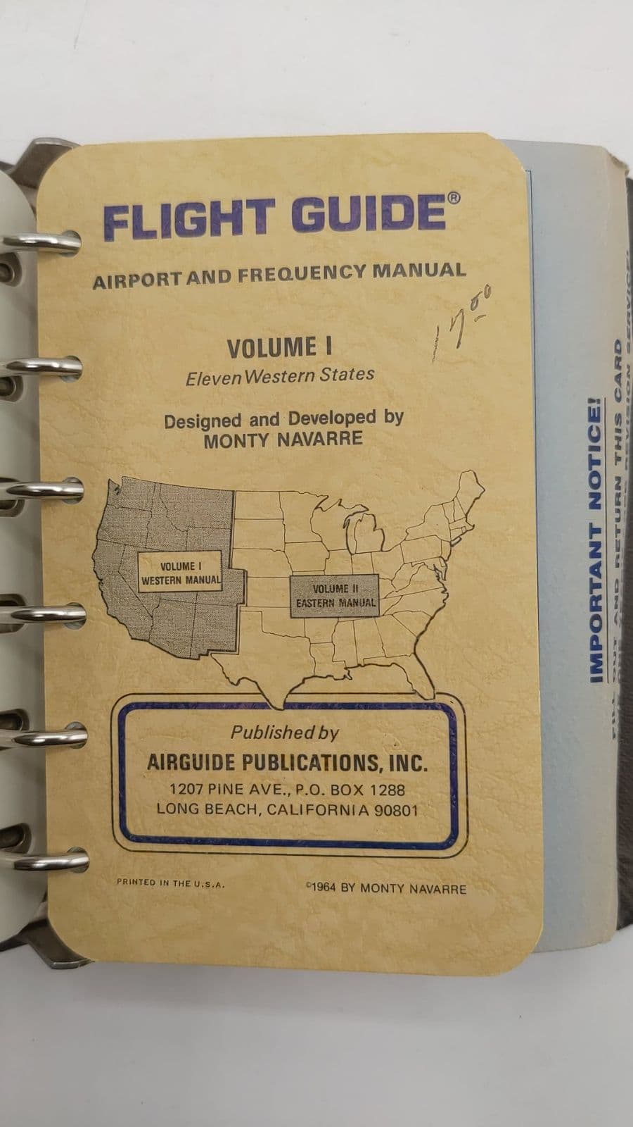 Flight Guide Airport AND Frequency Manual Vol 1 Wes... by Monty Navarre - title page