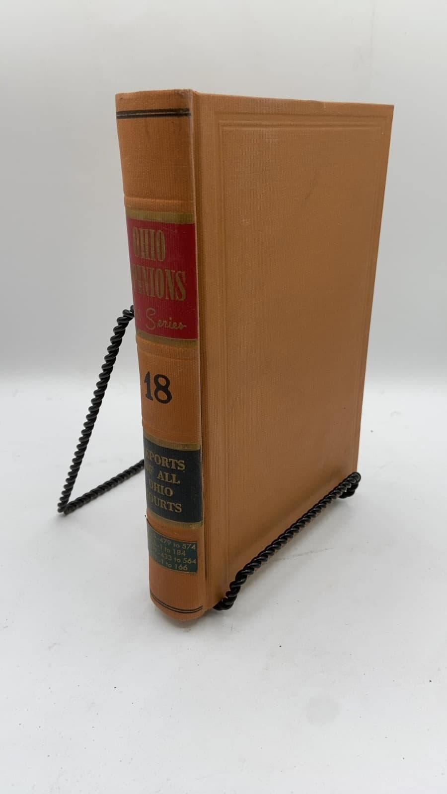 Vol 18. OHIO OPINIONS Second Series - front cover