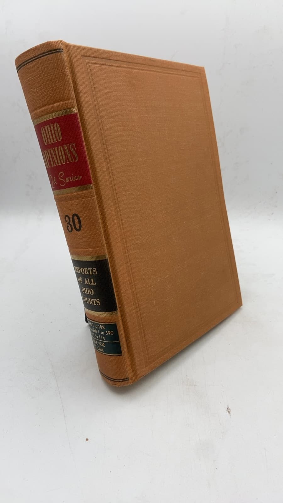 OHIO OPINIONS Second Series Vol.30 - front cover