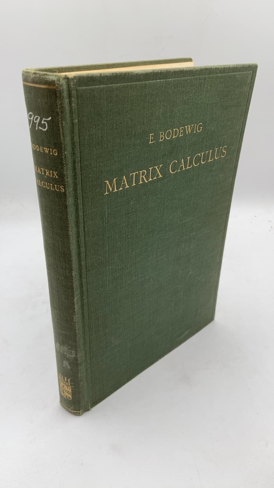 Matrix Calculus by E. Bodewig - front cover