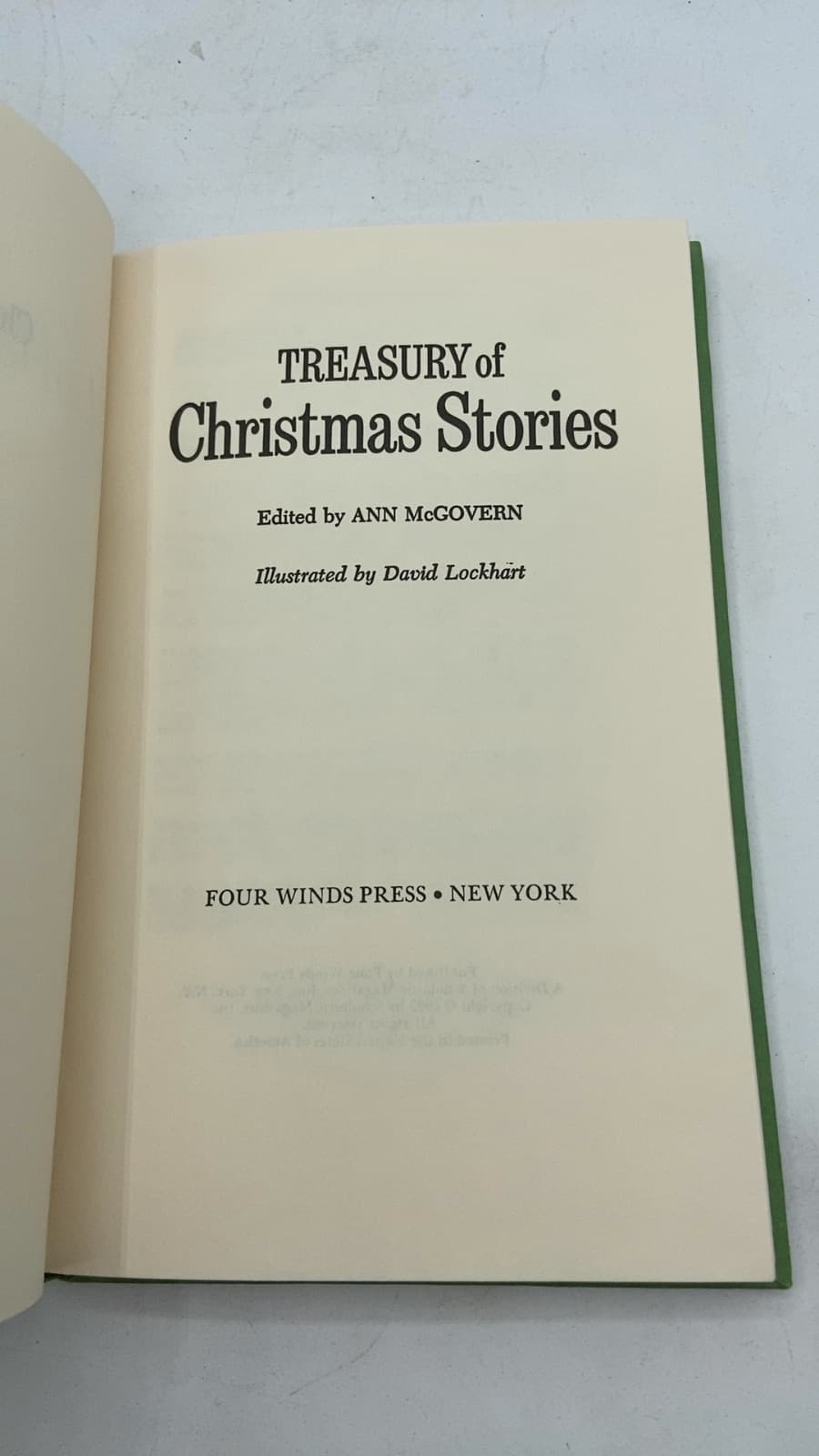 TREASURY of Christmas Stories by ANN Mcgovern - title page