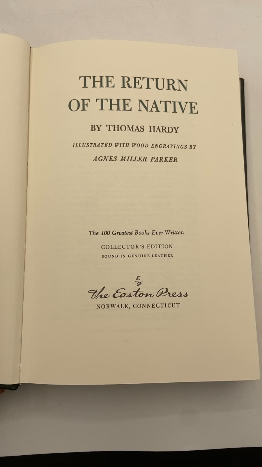 The Return of the Native by Thomas Hardy - title page