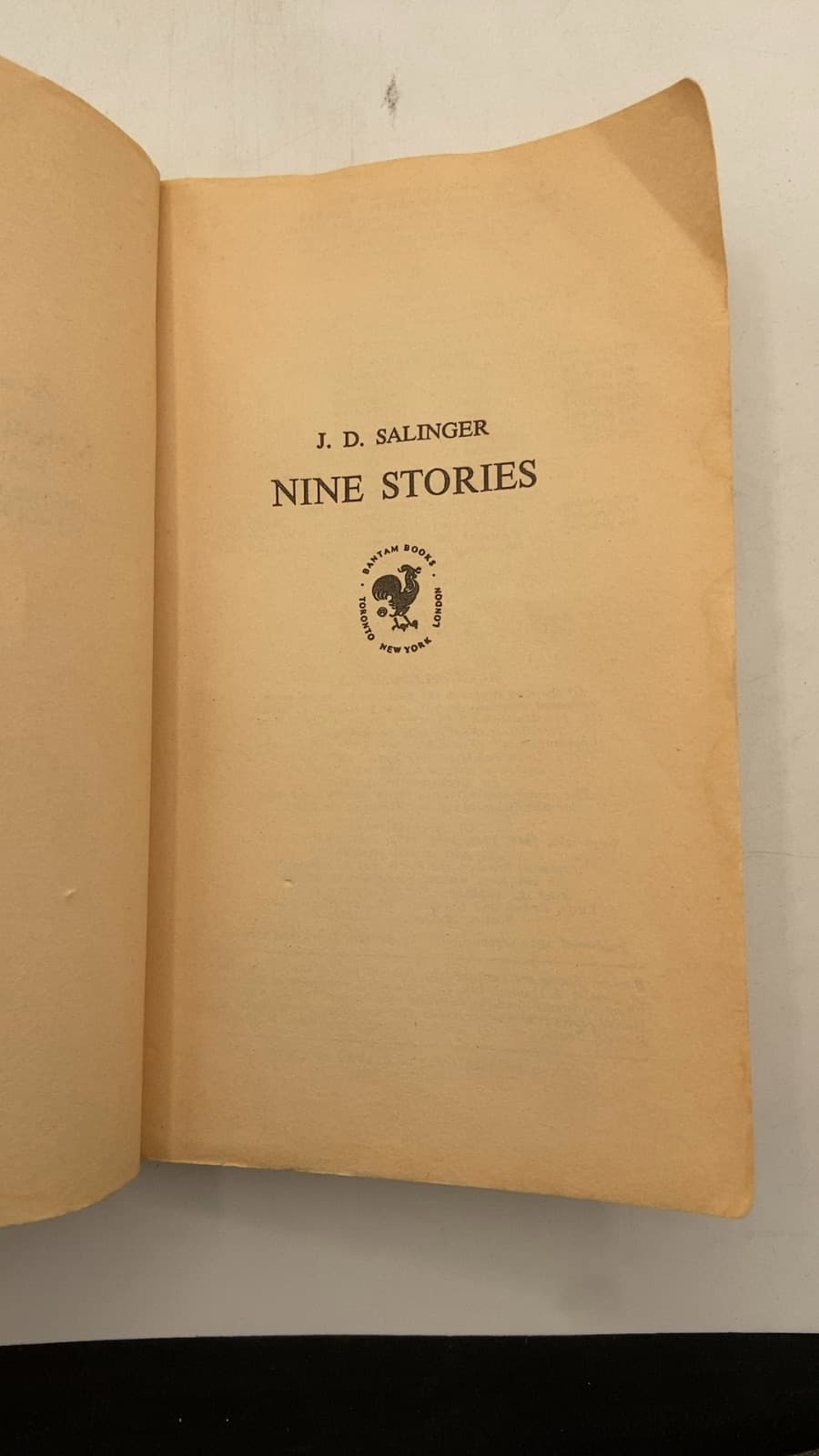 Nine Stories by J.D. Salinger - title page