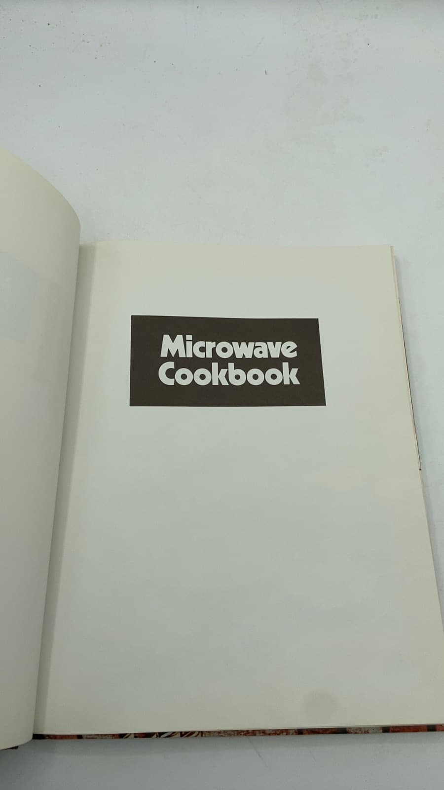 Microwave Cookbook - title page