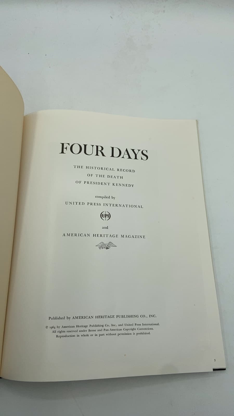 Four Days by compiled by United Press International and American Heritage Magazine - title page