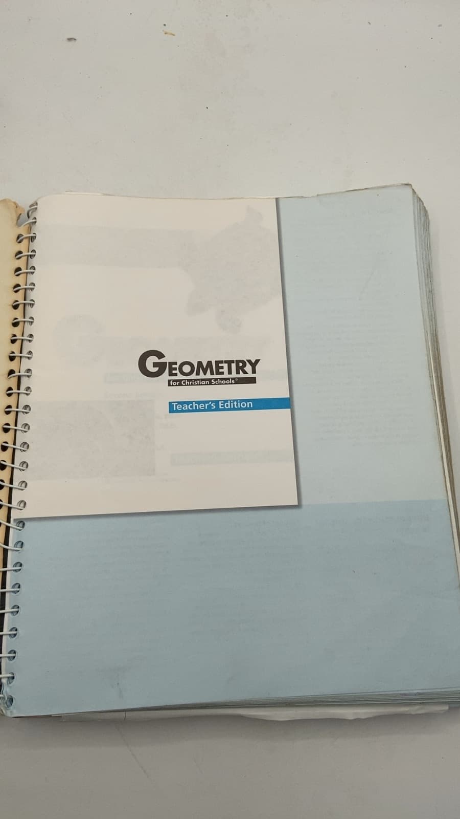 Geometry for Christian Schools - title page