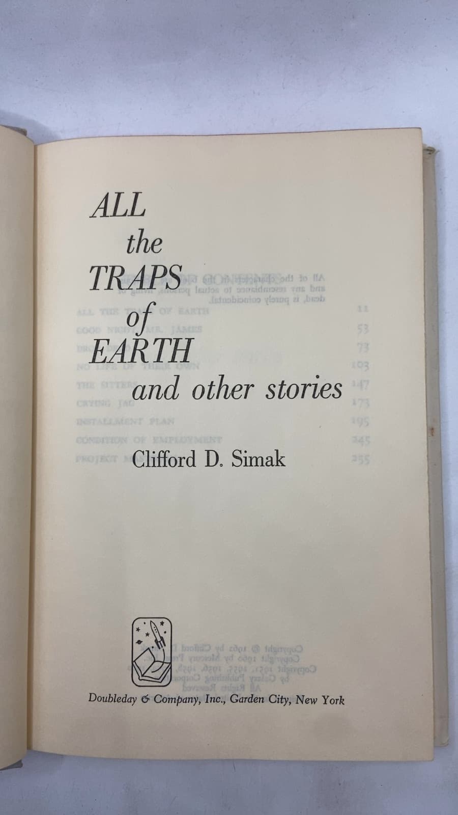 All the Traps of Earth and other stories by Clifford D. Simak - title page