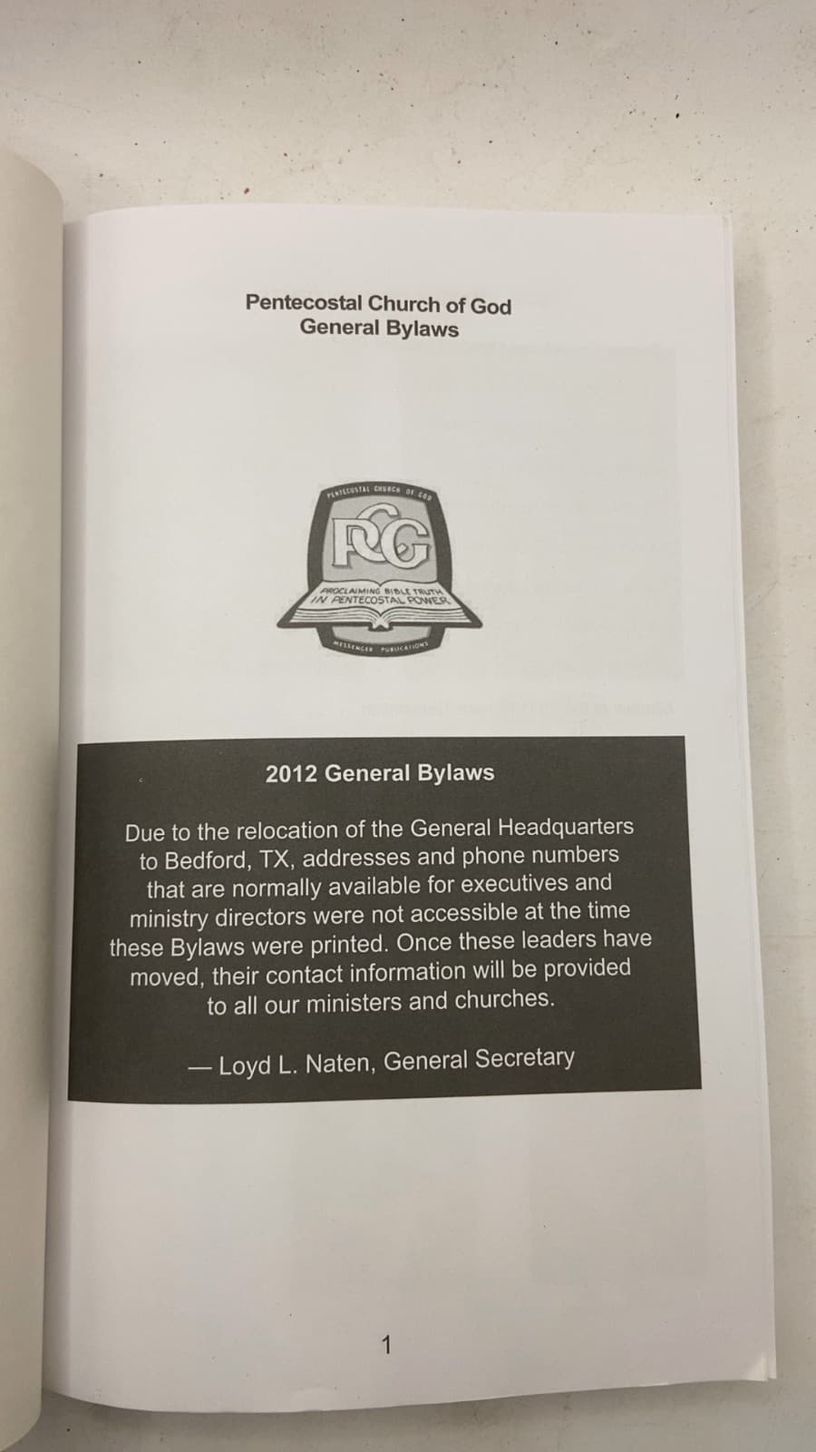General Bylaws 2012 - title page