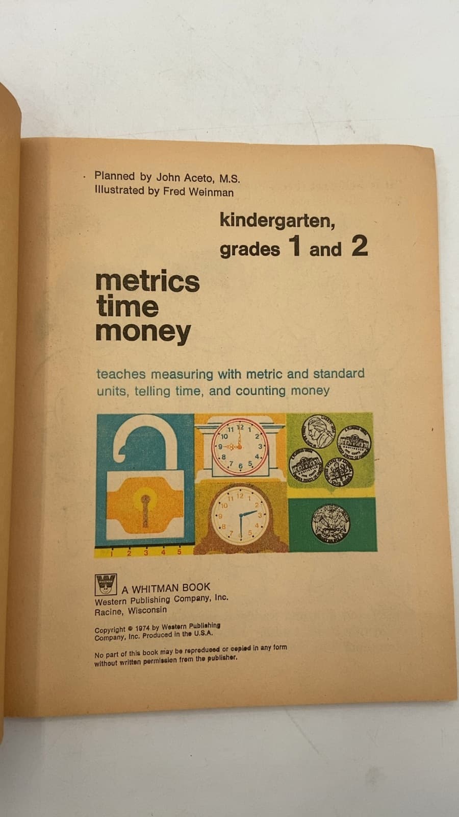 metrics time money by John Aceto, M.S. - title page