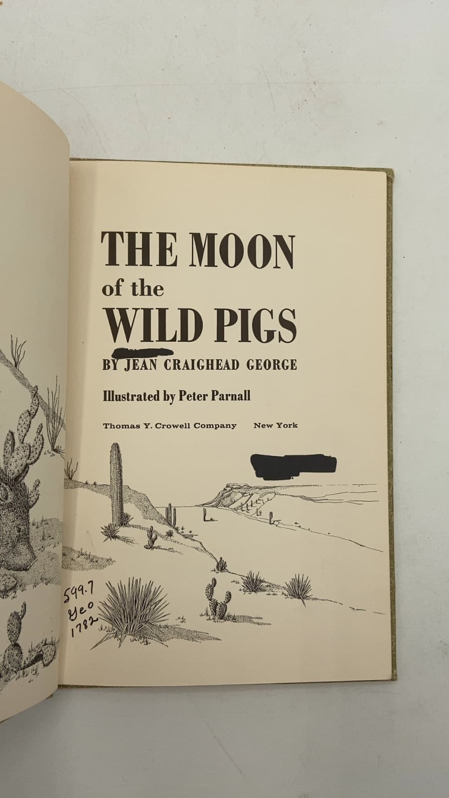 THE Moon of the Wild Pigs by Jean Craighead George - title page