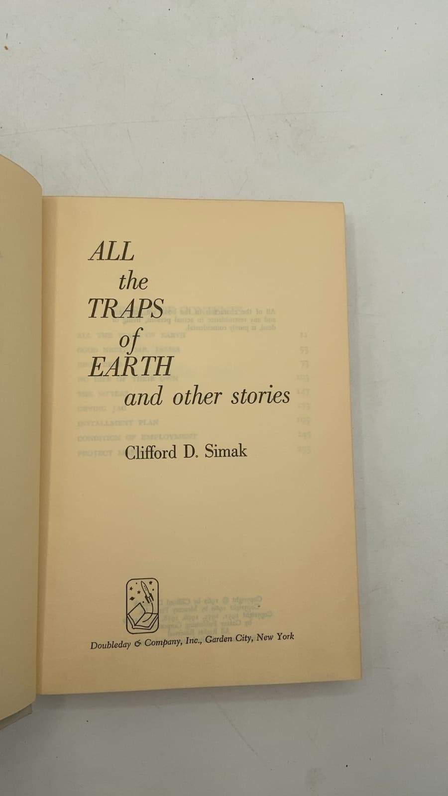 ALL the TRAPS of EARTH and other stories by Clifford D. Simak - title page