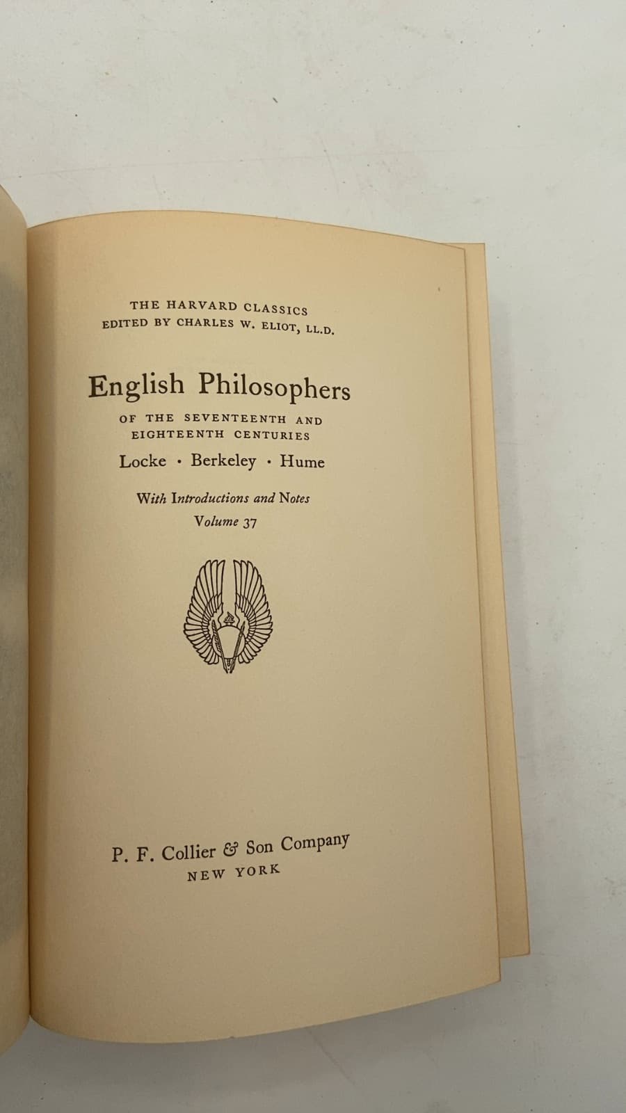 English Philosophers of the Seventeenth and Eighteenth Centuries: Locke, Berkeley, Hume by Locke, Berkeley, Hume - title page