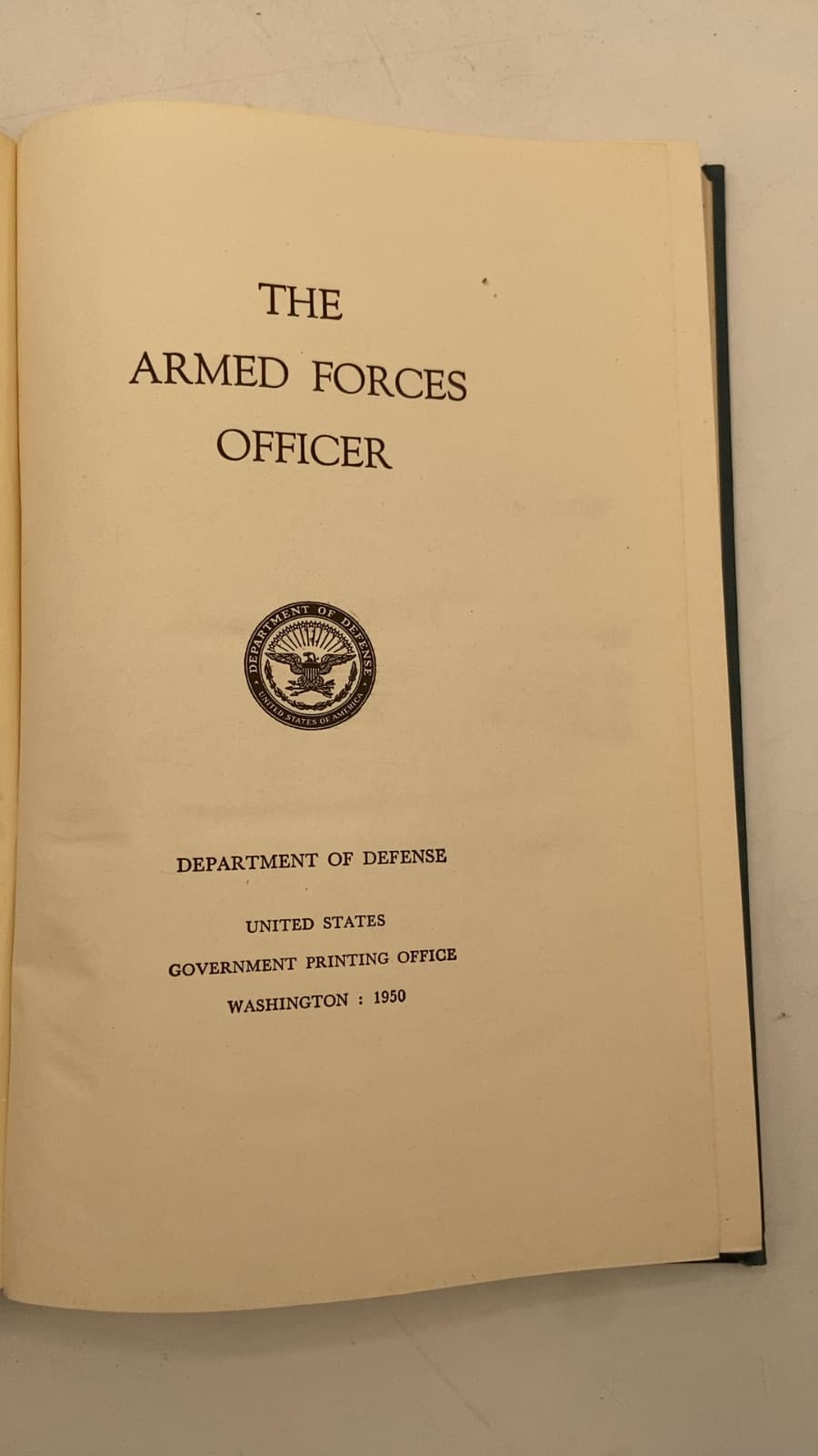 THE Armed Forces Officer - title page