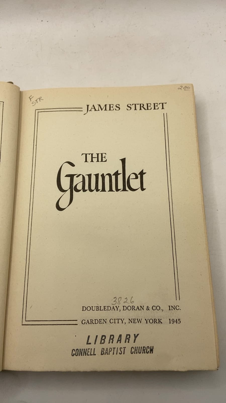 The Gauntlet by James Street - title page