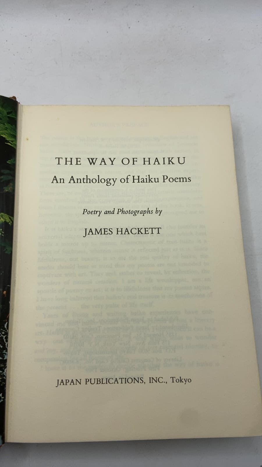 The Way of Haiku by James Hackett - title page