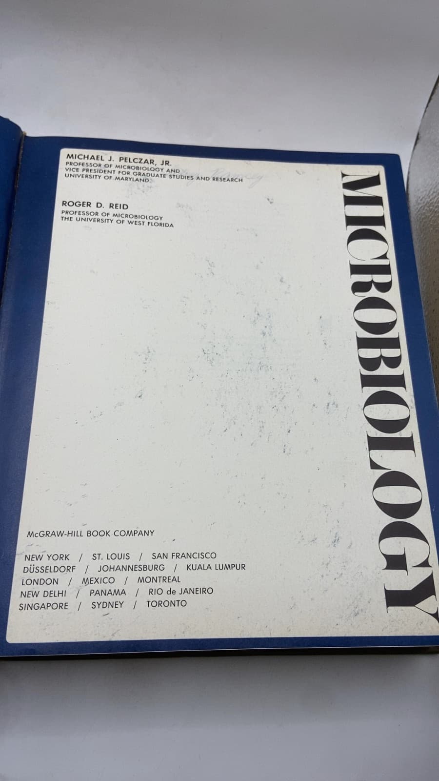 Microbiology by Michael J. Pelczar, Jr., Roger D. Reid - title page