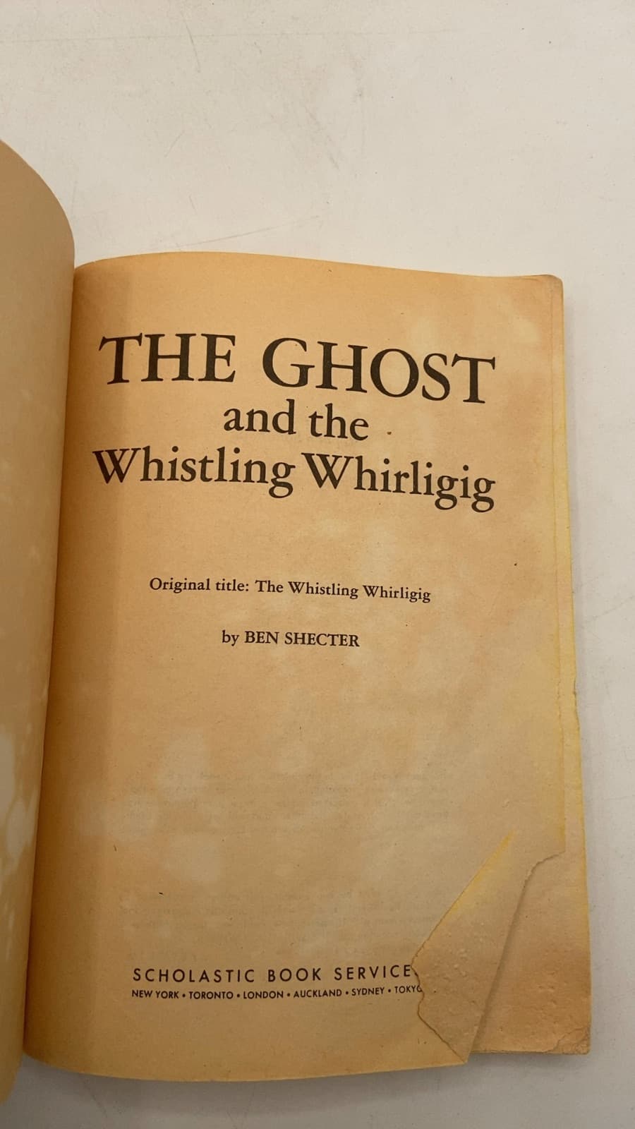 The Ghost and the Whistling Whirligig by Ben Shecter - title page
