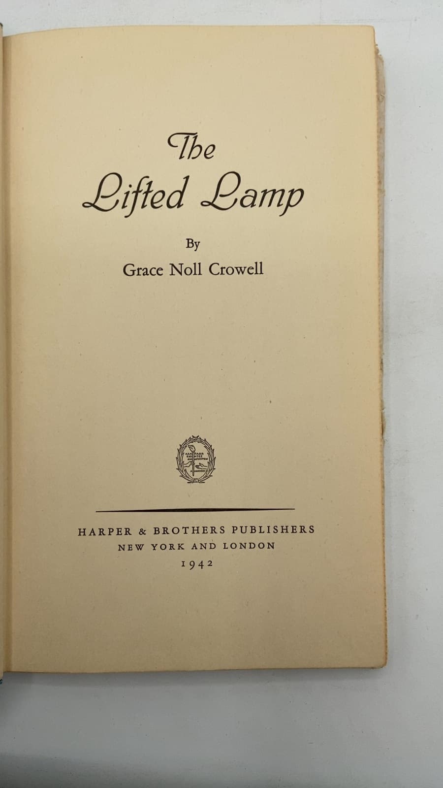 The Lifted Lamp by Grace Noll Crowell - title page