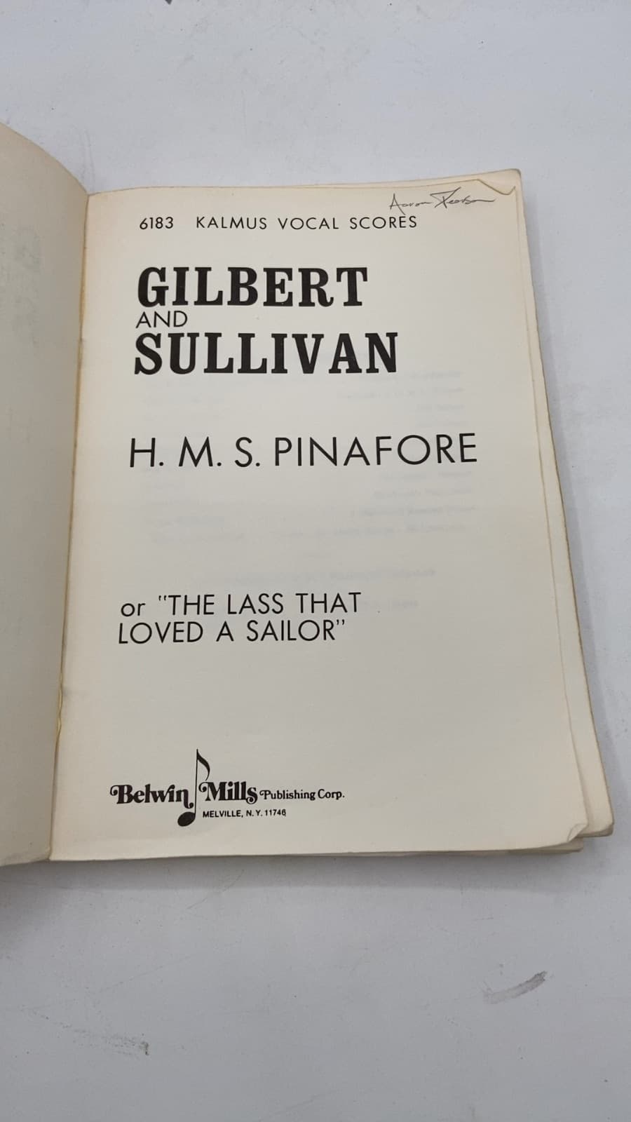Gilbert AND Sullivan H. M. S. Pinafore by Gilbert and Sullivan - title page