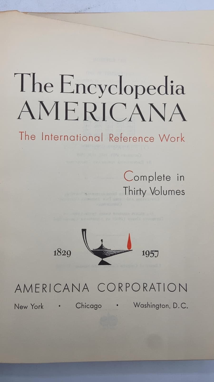 The Encyclopedia Americana - title page
