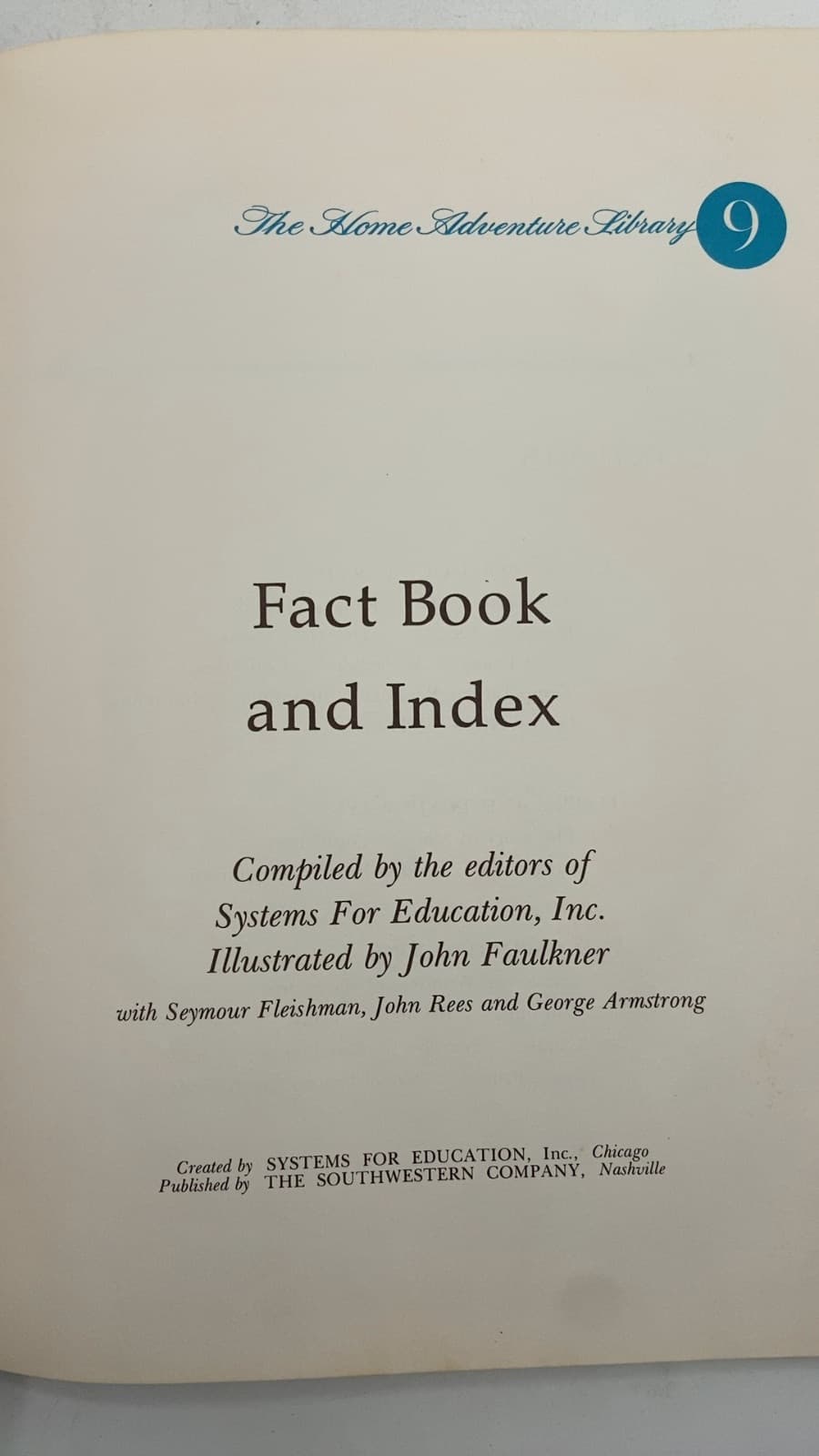 Fact Book and Index by Compiled by the editors of Systems For Education, Inc. - title page