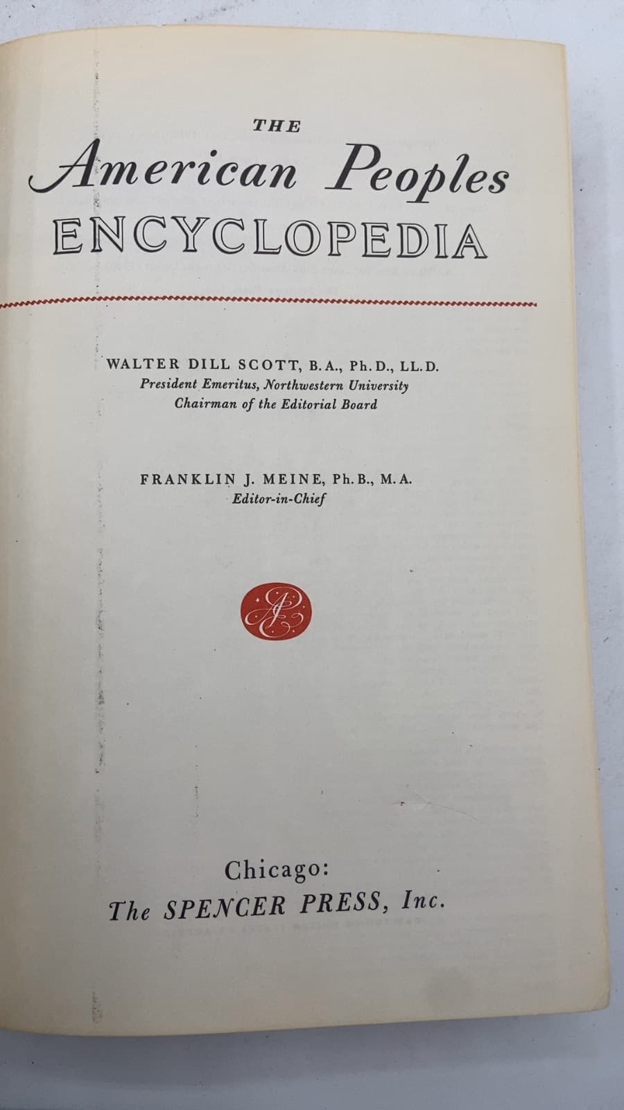 The American Peoples Encyclopedia Vol 5 - title page