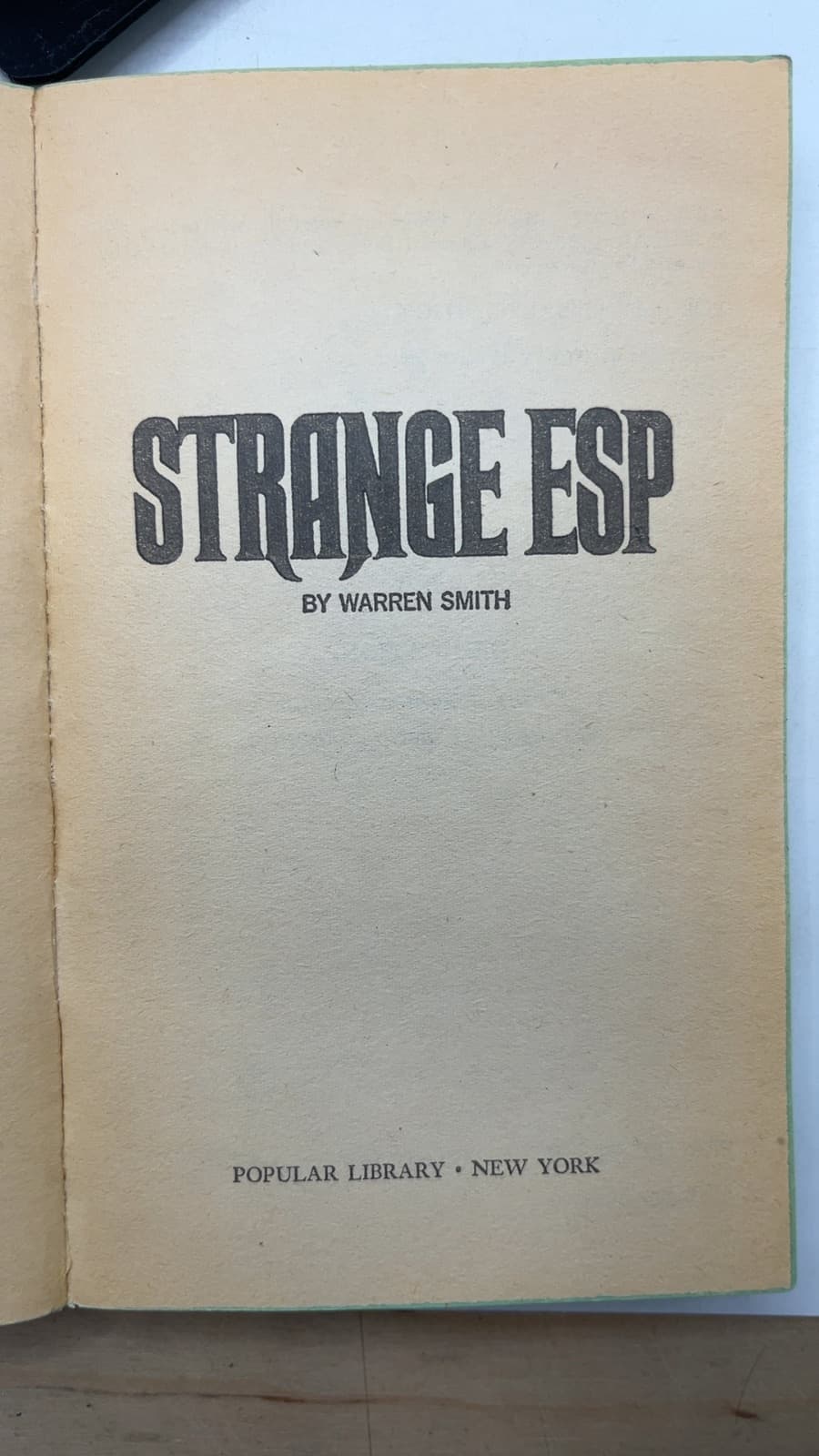 Strange ESP by Warren Smith - title page