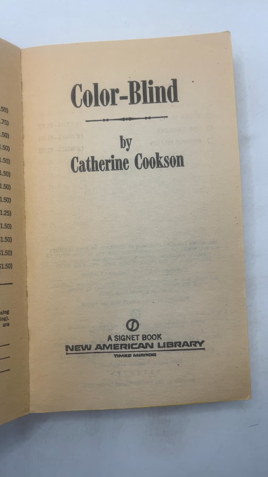 Color-Blind by Catherine Cookson - title page