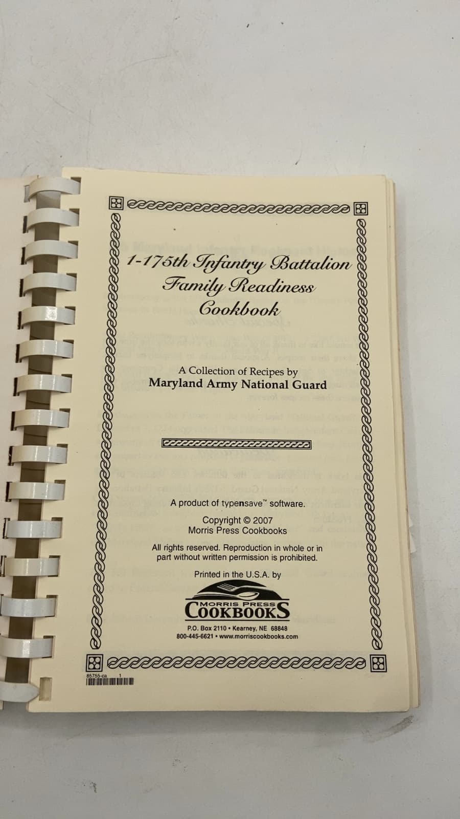 1-175th Infantry Battalion Family Readiness Cookbook by Maryland Army National Guard - title page